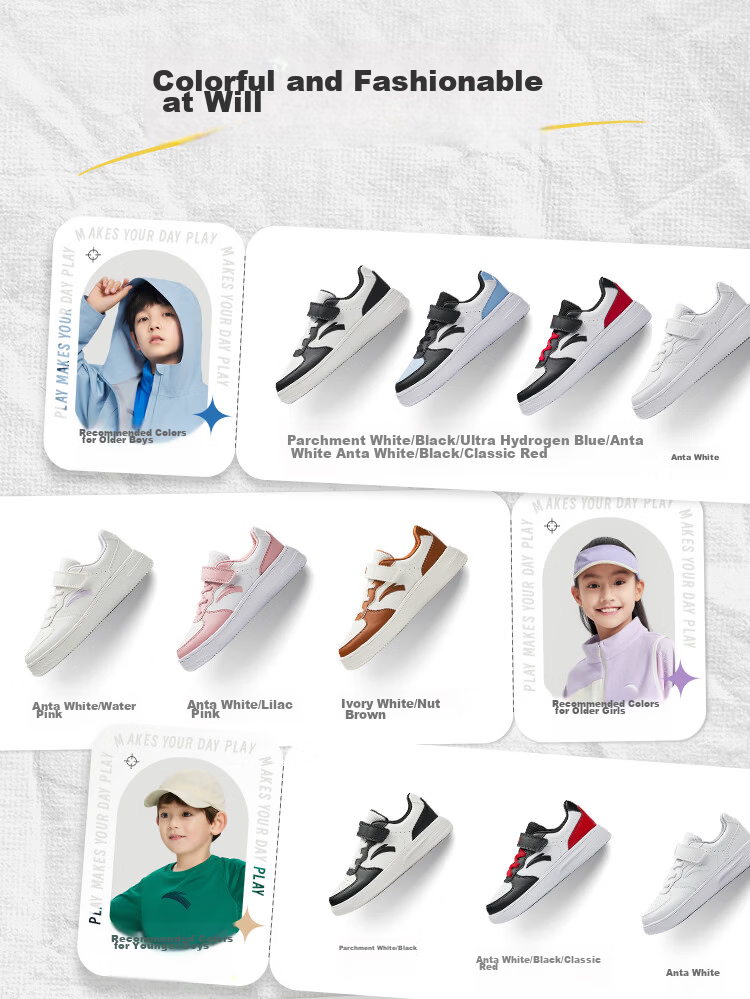 Anta Kids Girls Sports Shoes Big Kids 2026 Spring Campus White Casual Sneakers A22618076 4